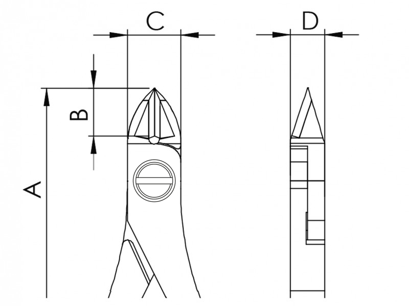 Ergo-tek Cutters with Oval Heads diagram